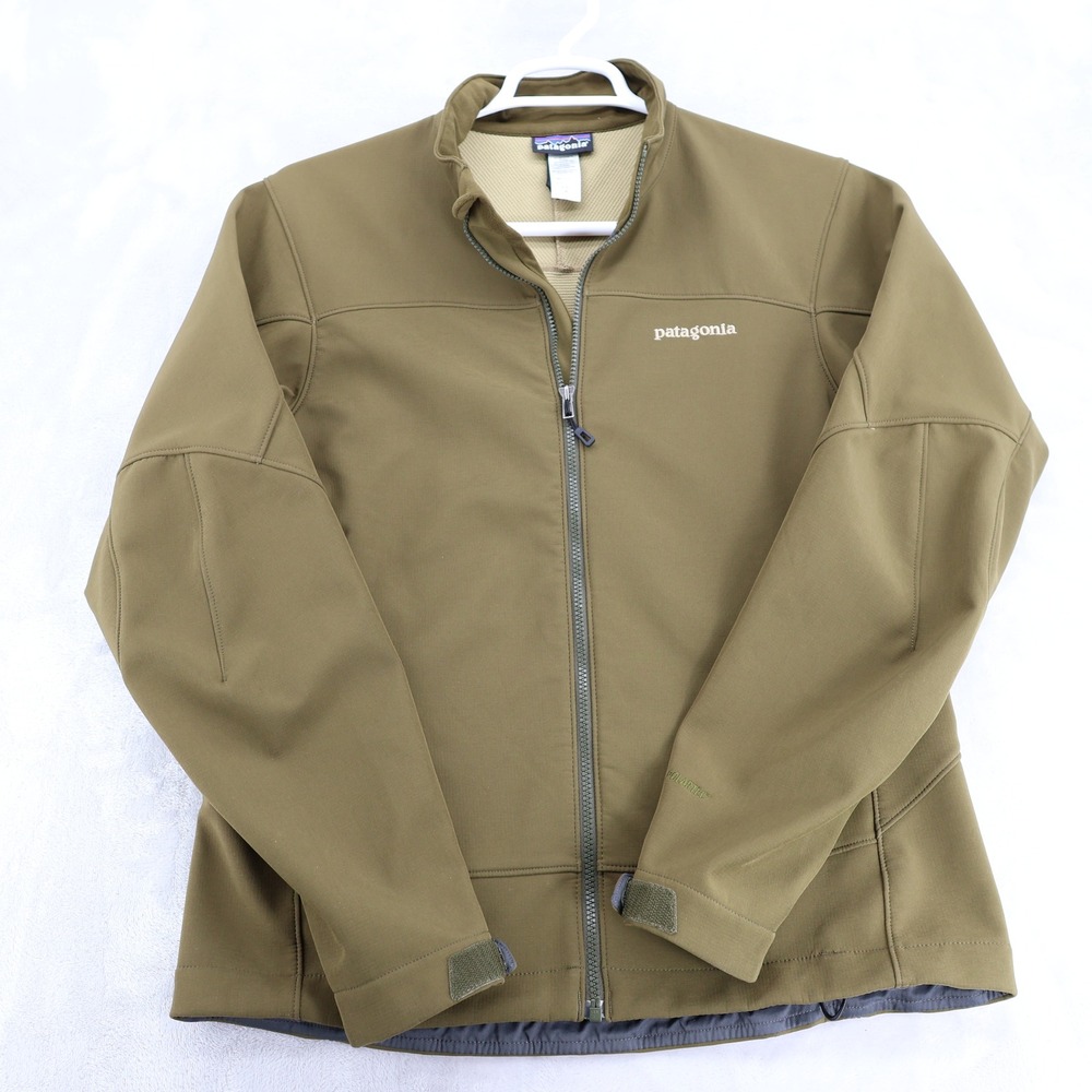 Patagonia Men Adze Polartec Windbloc Softshell Jacket Olive Green Medium M